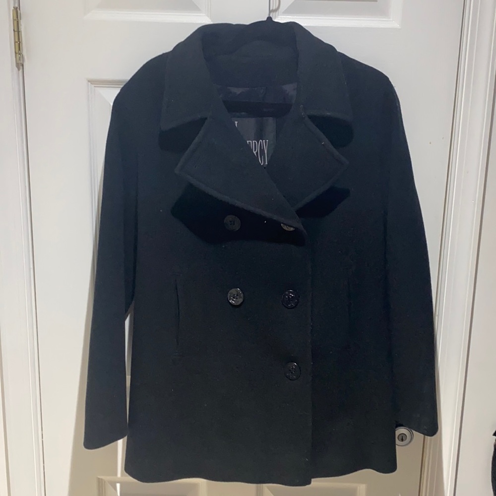 J. Percy Black Wool Coat